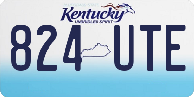 KY license plate 824UTE