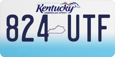 KY license plate 824UTF