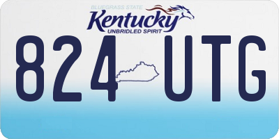 KY license plate 824UTG