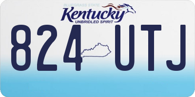 KY license plate 824UTJ