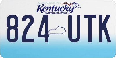 KY license plate 824UTK