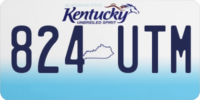 KY license plate 824UTM