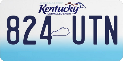 KY license plate 824UTN