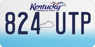 KY license plate 824UTP