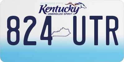 KY license plate 824UTR