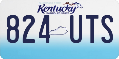 KY license plate 824UTS