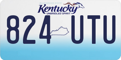 KY license plate 824UTU