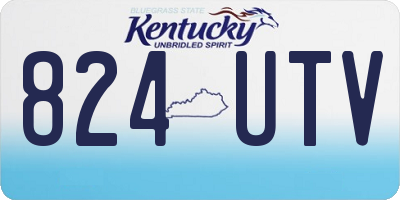 KY license plate 824UTV