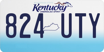 KY license plate 824UTY