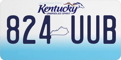KY license plate 824UUB