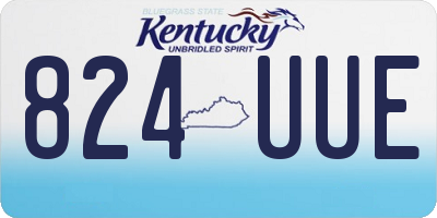 KY license plate 824UUE