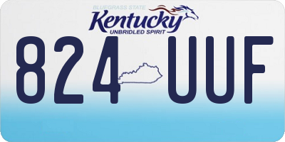KY license plate 824UUF