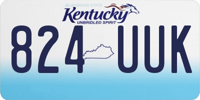 KY license plate 824UUK