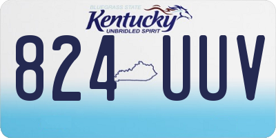 KY license plate 824UUV