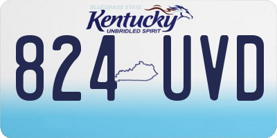 KY license plate 824UVD