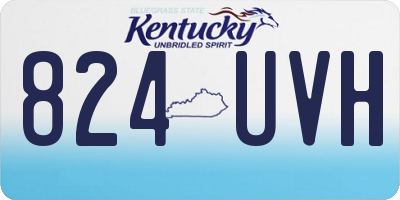 KY license plate 824UVH