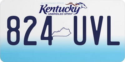 KY license plate 824UVL