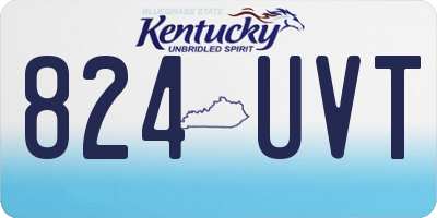 KY license plate 824UVT