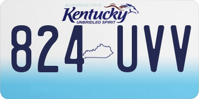 KY license plate 824UVV