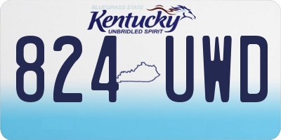 KY license plate 824UWD