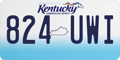 KY license plate 824UWI