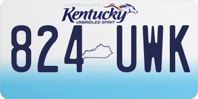 KY license plate 824UWK