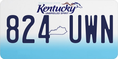 KY license plate 824UWN