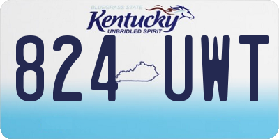 KY license plate 824UWT