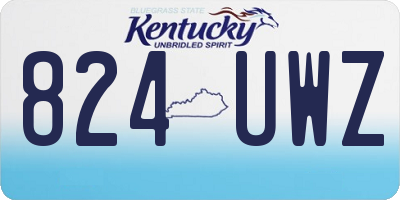 KY license plate 824UWZ