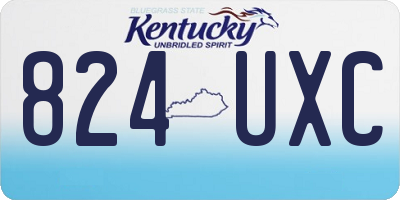 KY license plate 824UXC