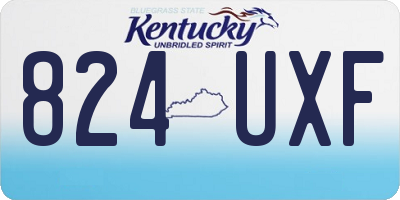 KY license plate 824UXF