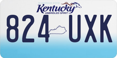 KY license plate 824UXK