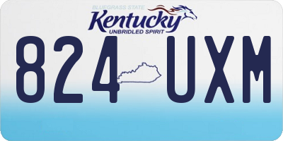 KY license plate 824UXM