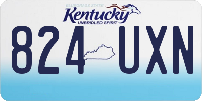 KY license plate 824UXN