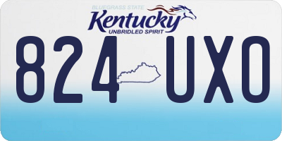 KY license plate 824UXO