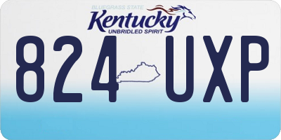 KY license plate 824UXP