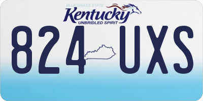 KY license plate 824UXS