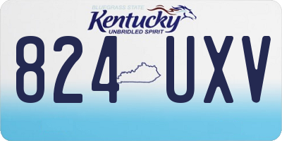 KY license plate 824UXV