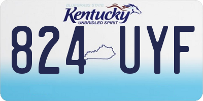 KY license plate 824UYF