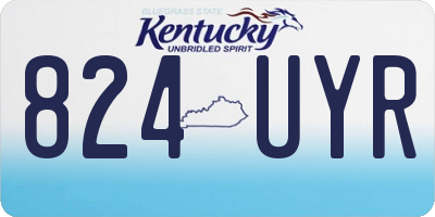 KY license plate 824UYR