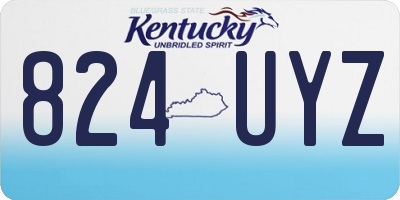 KY license plate 824UYZ