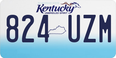 KY license plate 824UZM