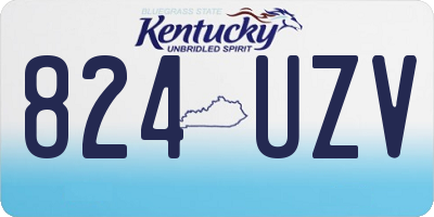KY license plate 824UZV