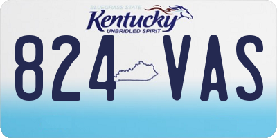 KY license plate 824VAS