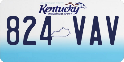 KY license plate 824VAV