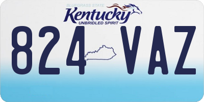 KY license plate 824VAZ