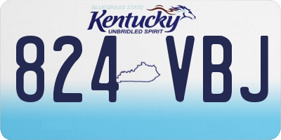 KY license plate 824VBJ