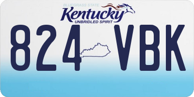 KY license plate 824VBK