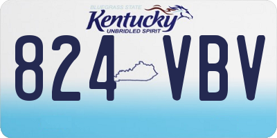 KY license plate 824VBV