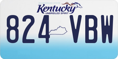 KY license plate 824VBW